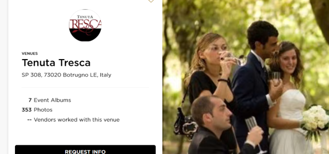 Tenuta TRESCA menzionata nel blog Party Slate